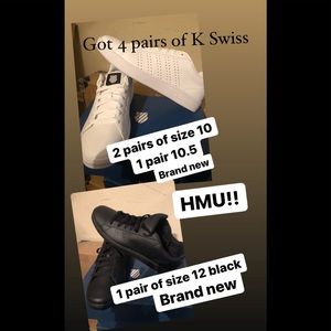 4 pairs of Brandnew K Swiss